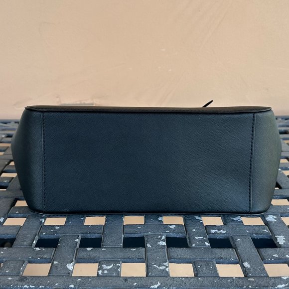 Michael Kors Jet Set Large Chain Tote Bag + Double Zip Wallet Black Yellow - Picture 6 of 16